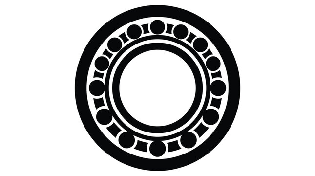 Black ball bearing icon