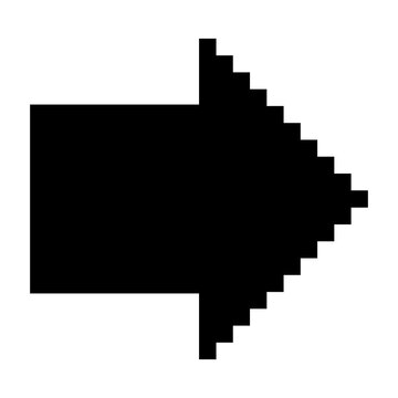 PNG Pixelated black right arrow icon, transparent background