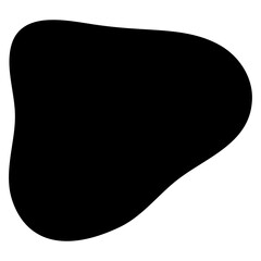 Obraz na płótnie Canvas PNG Abstract organic blob shape, transparent background