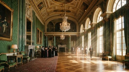 Fototapeta premium Interior of a large ornate ballroom.