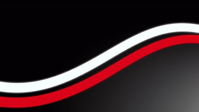 Black background with flowing white and red stripes