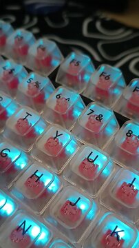 Transparent Keycap RGB Mechanical Keyboard Review Demo
