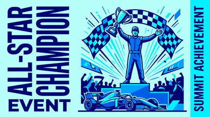 Obraz premium All-Star Champion Event Summit Achievement