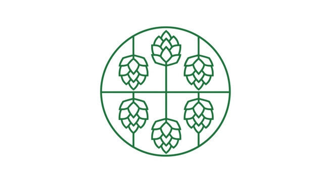 Minimalist Hop Cones Arrangement Within a Circular Geometric Framework Design