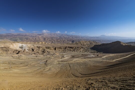 Overlook over the outskirts of Bamyan and the surrounding mountains, Afghanistan