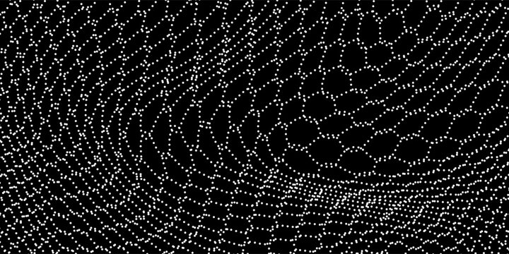Point wave noise texture. Abstract dot background. Technological cyberspace background.