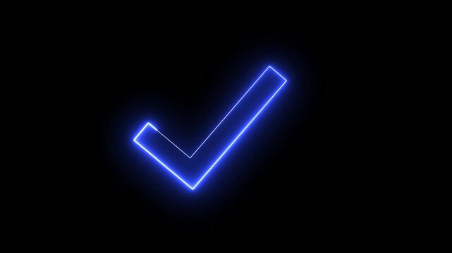 check mark on black background