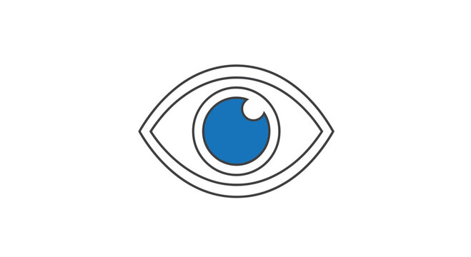 Minimalist Eye Icon Representing Vision, Perception, Sight, And Clarity With Elegant Design