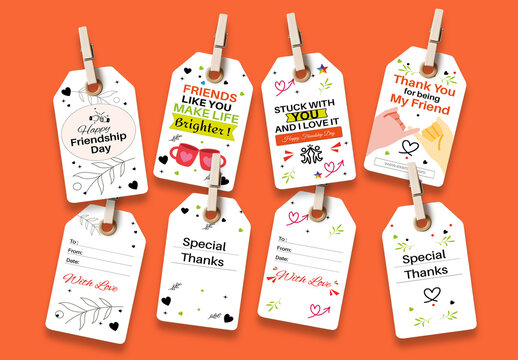 Friendship Day Gift Tag Design