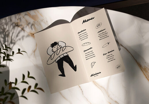 Bifold Menu Mockup