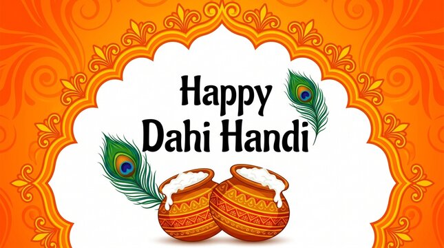 Happy Dahi Handi Background Design Vector Illustration