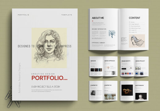 Professional Minimal Portfolio Booklet