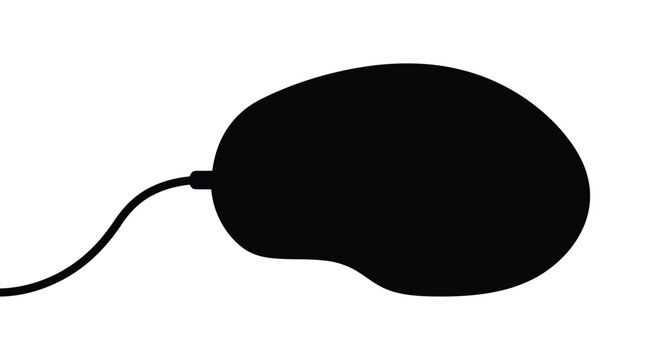 Black computer mouse icon