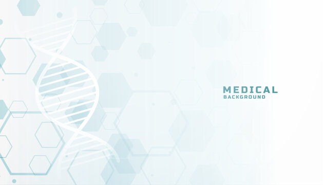  Medical Background with DNA Helix Pattern and Science Text Space