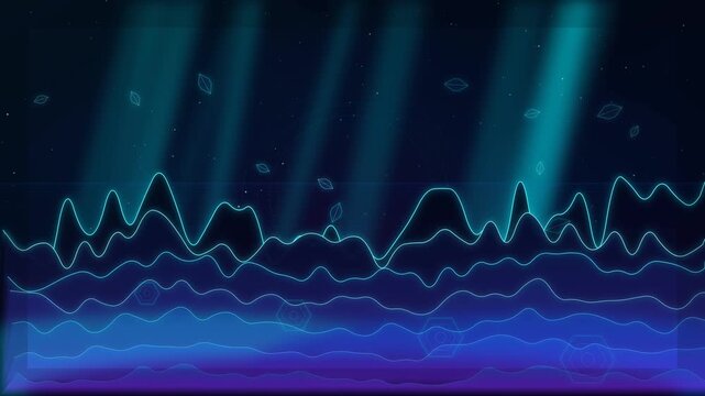 Equirectangular Vibrant Blue Liquid Surface Abstract Waves Background Design