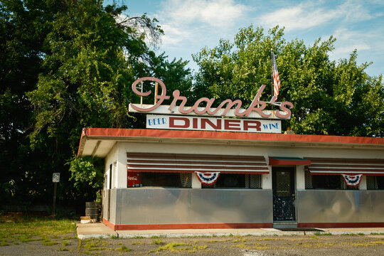 Franks Diner vintage sign, Ludlow, Massachusetts