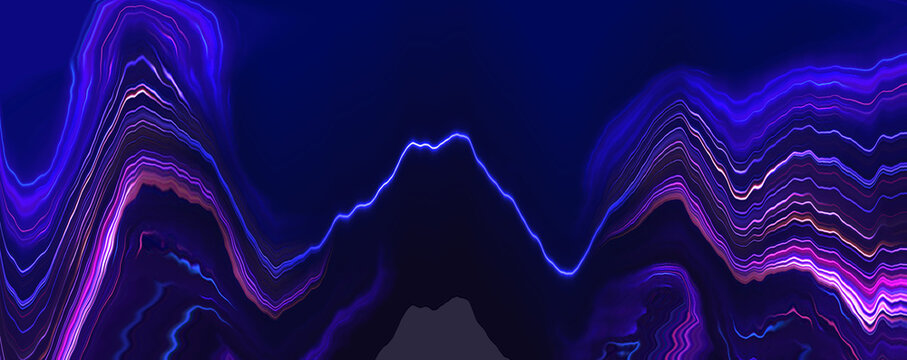 Heartbeat line pulse monitor with glowing blue wave pattern