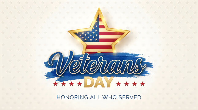 Honoring heroes a patriotic veterans day graphic with american flag star for november 11th celebrations