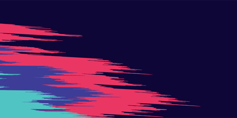neon background brush game blue pink purple banner abstract paint stain vintage modern car wrap sticker, vector. © nopi
