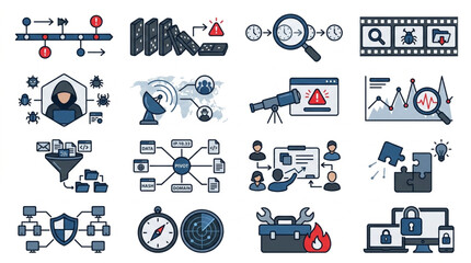 Cybersecurity and Data Protection Icons Set. © Rizky