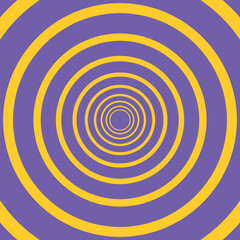 Naklejka premium Abstract, hypnotic background with concentric circles. Colorful halftone graphic design elements. Sound wave vector illustration.