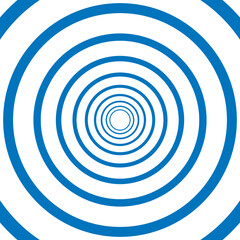 Naklejka premium Abstract, hypnotic background with concentric circles. Colorful halftone graphic design elements. Sound wave vector illustration.