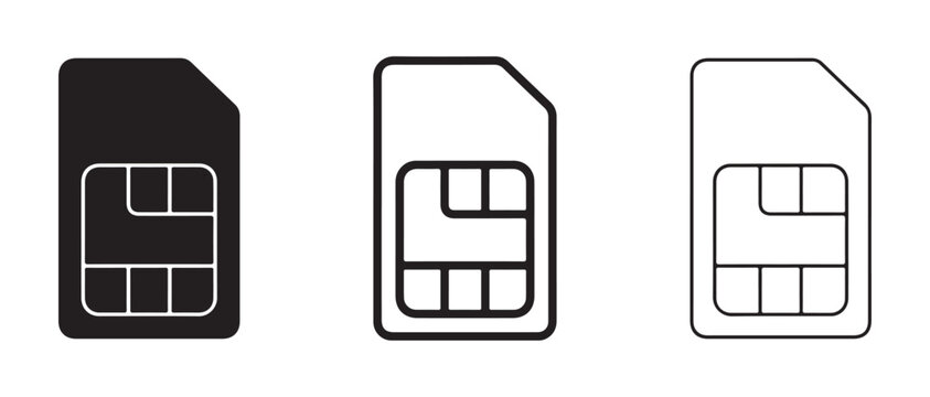 SIM Cards Displayed Side by Side for Mobile Technology Illustration