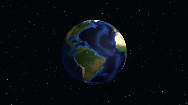Animated Globe Zooming into San Francisco California with Demographic Data Overlay