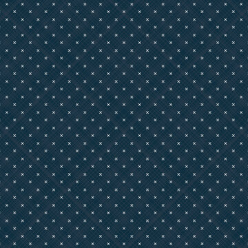 Seamless dark navy blue geometric diamond grid vector pattern with subtle dotted motifs.