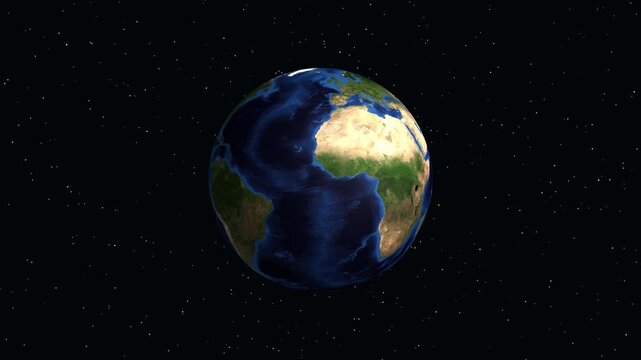 Earth Zoom Animation to Merida Mexico with Longitude and Latitude Coordinates