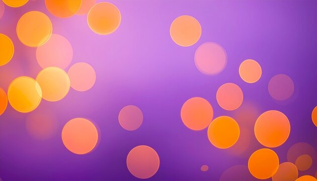 Golden bokeh circles glowing softly against deep purple background