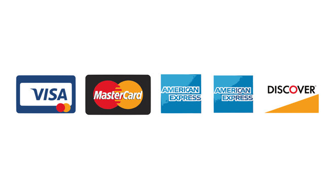 Major Credit Card Logos for Digital Payment Options