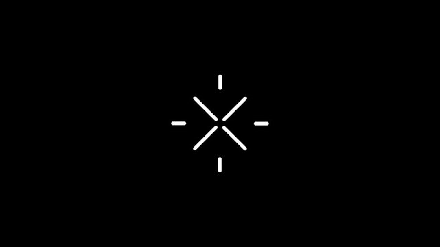 Spark Burst Click Effect Animation on Transparent Background with Alpha Channel