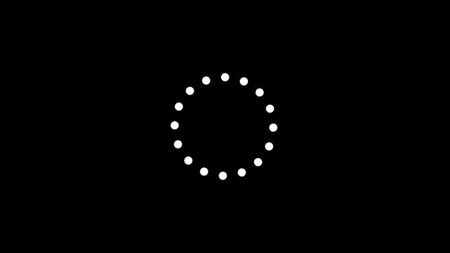 Dotted Ring Click Effect Animation on Transparent Background with Alpha Channel