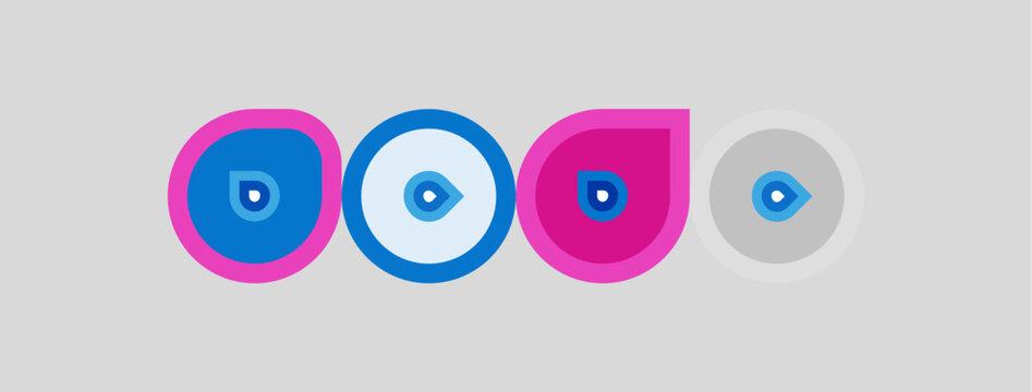 Four colorful eye amulets displayed horizontally. Pink, blue, purple hues dominate design. Protection symbols against evil eye.
