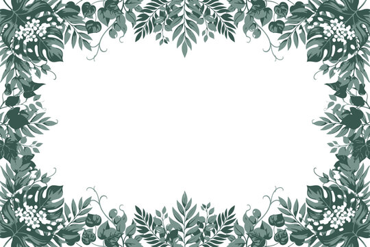 Elegant Botanical Logo Vector Floral Frame Design for Luxury Packaging & Web UI