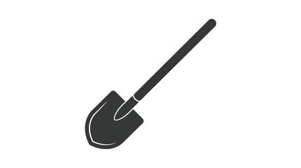 Professional gardening shovel icon for agricultural equipment © matahari