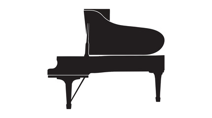 Black grand piano silhouette © Minal