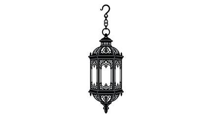 Black hanging lantern lamp © Minal