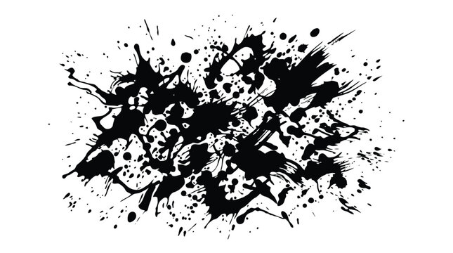 Black ink splash on white background