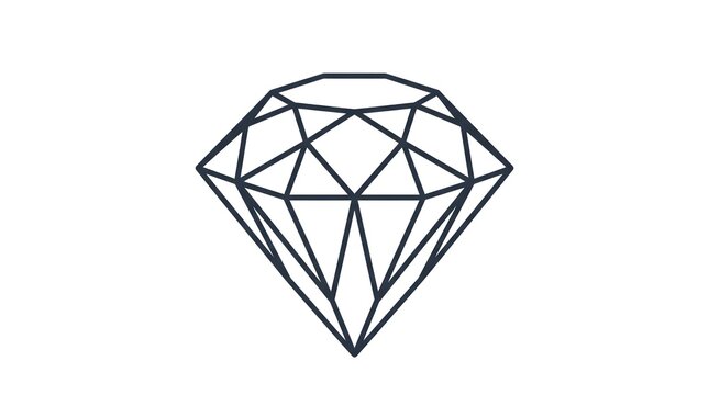 Luxury Diamond Gem Vector Icon