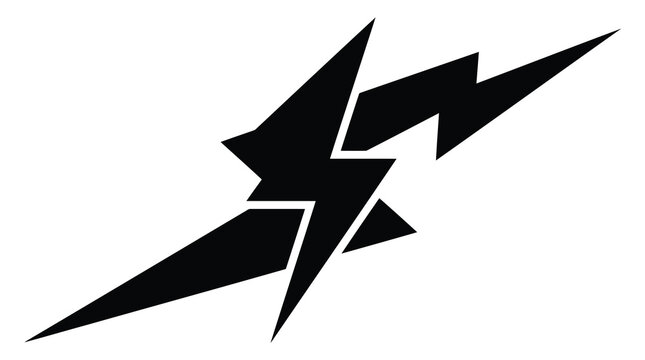 Black lightning bolt icon