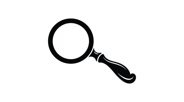 Black magnifying glass icon