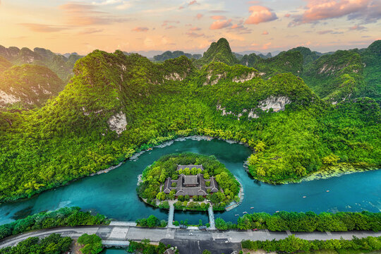Scenic of Trang An at Ninh Binh, Vietnam.