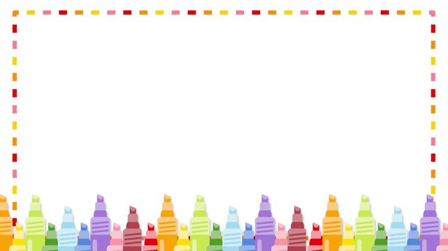 Colored Marker Frame Loop Background