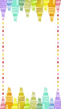 Colored Marker Frame Loop Background (Vertical 9:16)