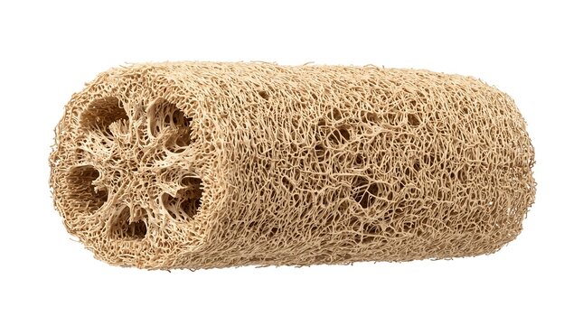 Natural loofah sponge for cleaning and exfoliation