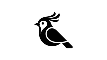 Minimalist Cockatoo Bird Vector Illustration © Kimi