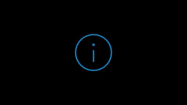 Info Mark Icon Animation Overlay Alpha Channel Transparent 4K Light