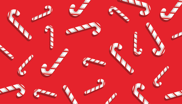 Christmas Vector Background, Abstract Candy Cane Pattern on Rose background color. Red Candy Cane backgrounds. Vector art